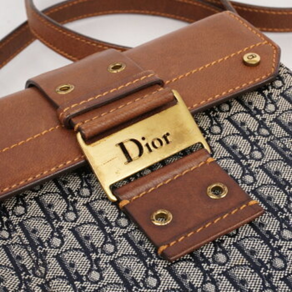 Christian Dior Trotter Canvas Leather Shoulder Bag - Picture 7 of 11